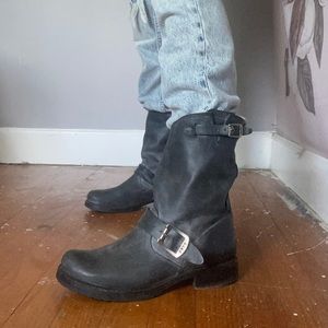 Frye Distressed Moto Boot